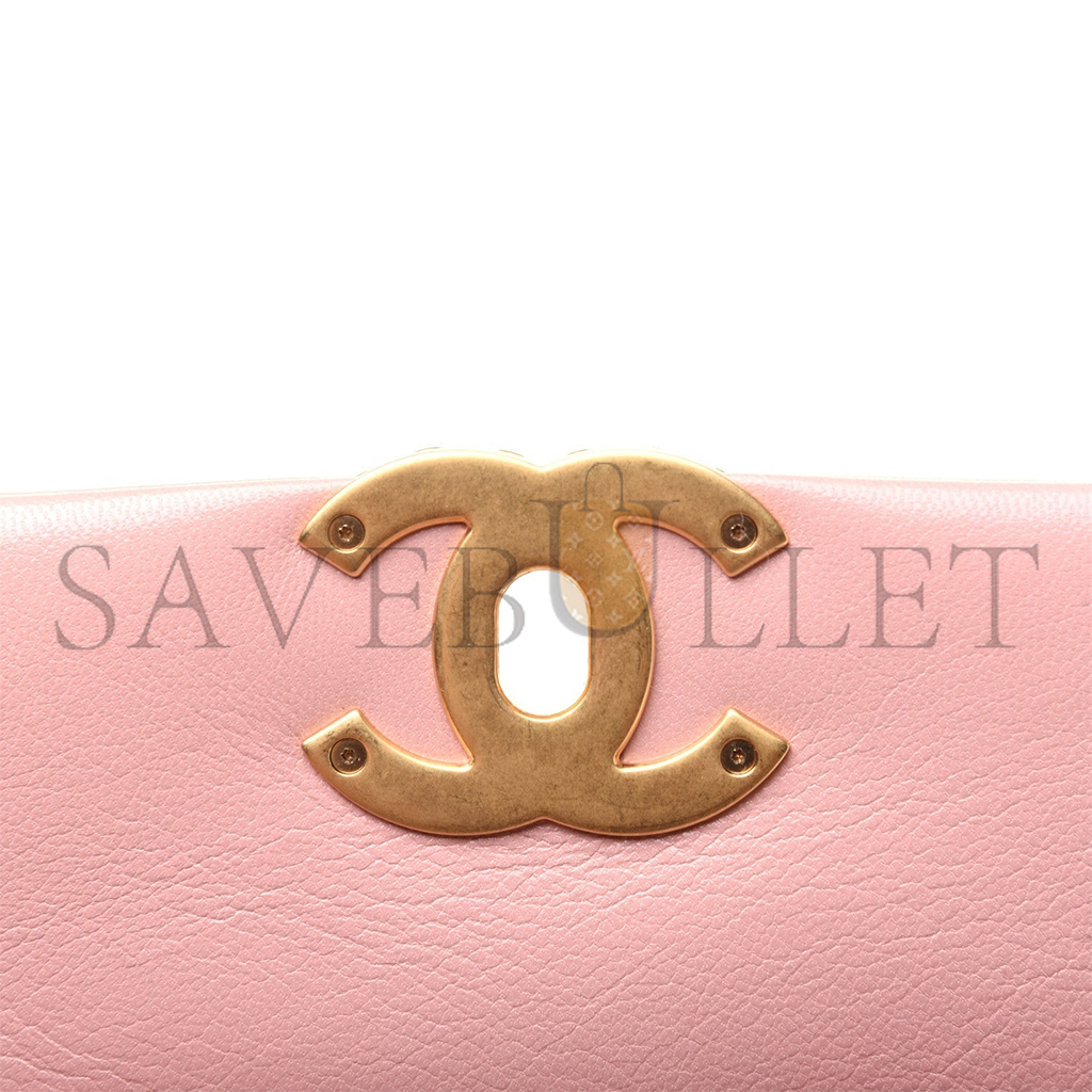Ch*el quilted medium 19 flap light pink (26*16*9cm)